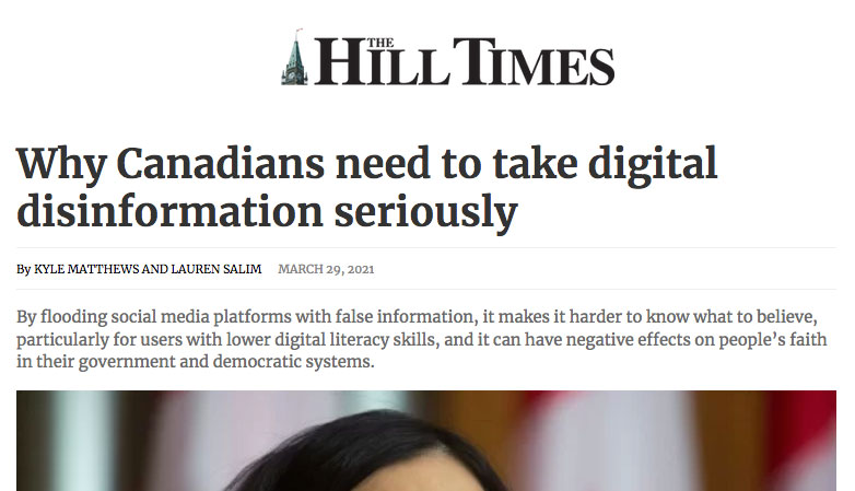 DisinfoWatch in The Hill Times