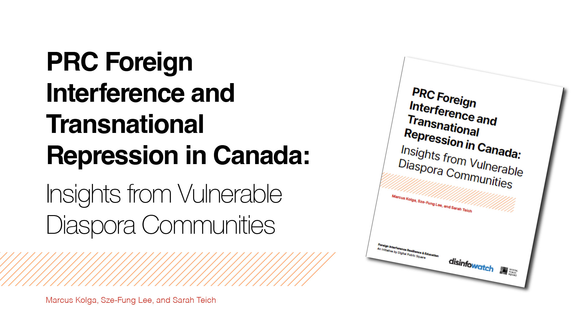 PRC Foreign Interference and Transnational Repression in Canada: Insights from Vulnerable Diaspora Communities