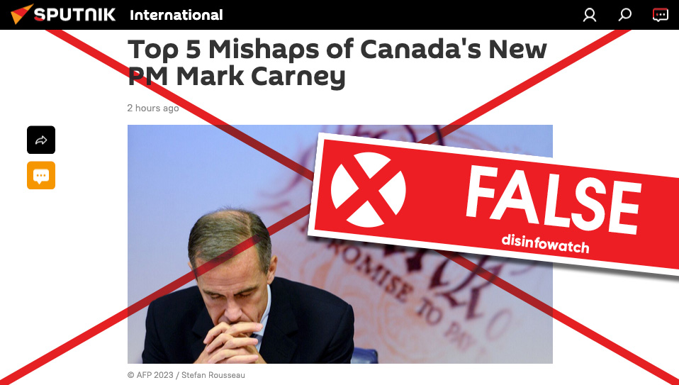 Russian State Media Targets New Canadian Liberal Party Leader Mark Carney - DisinfoWatch